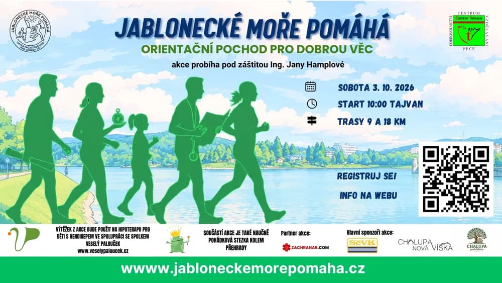 Charitativní pochod Jablonecké moře pomáhá 2026