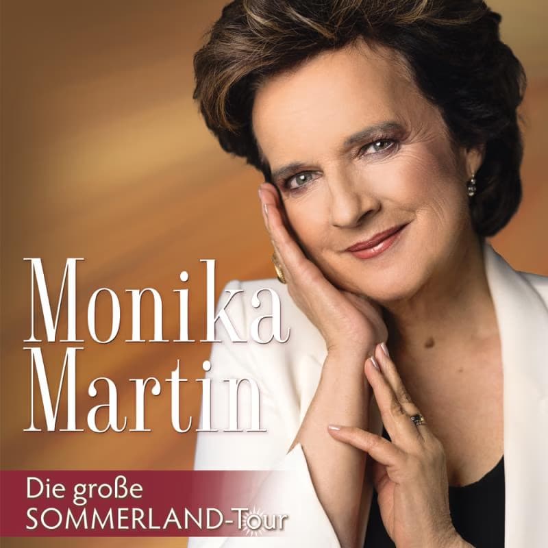 Portrait of singer Monika Martin with tour title text in the foreground.