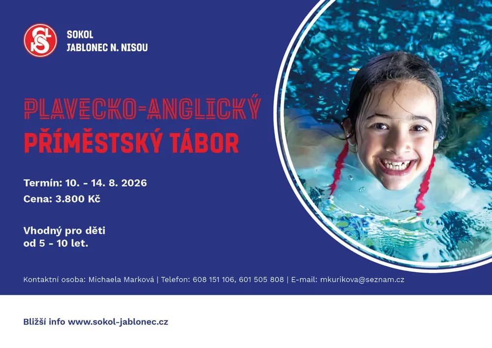 Příměstský tábor plavecko-anglický