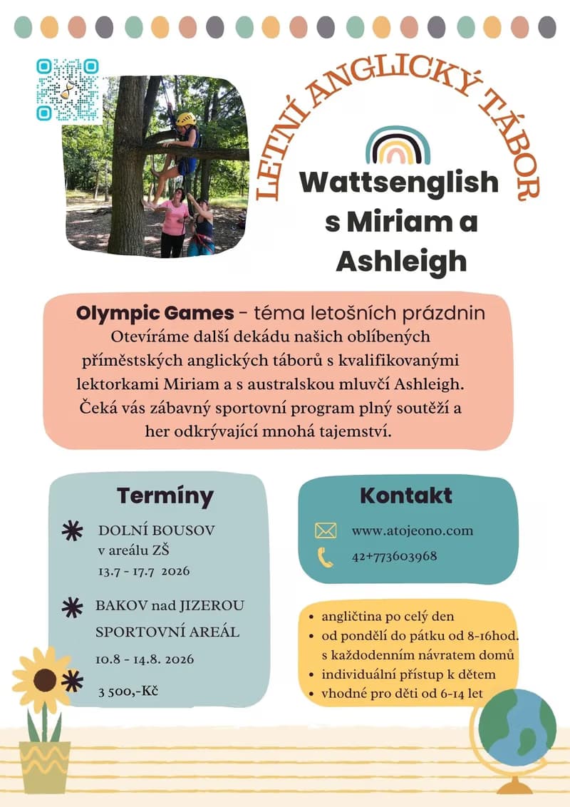 Summer suburban camp with English