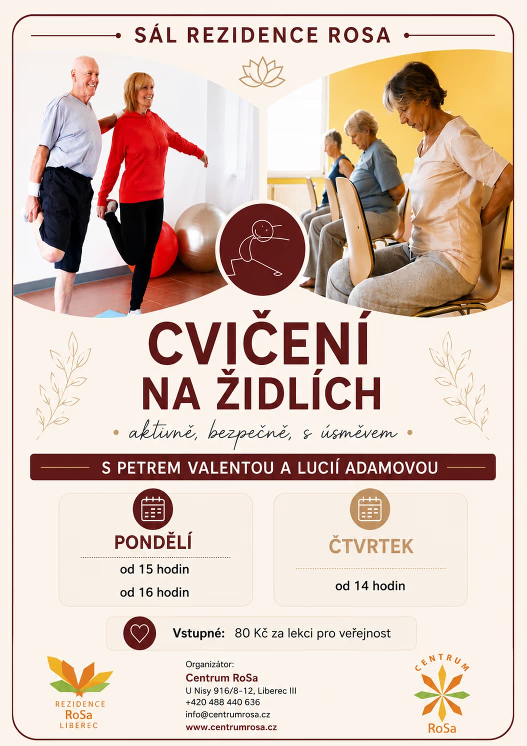 CVIČENÍ NA ŽIDLÍCH PRO SENIORY