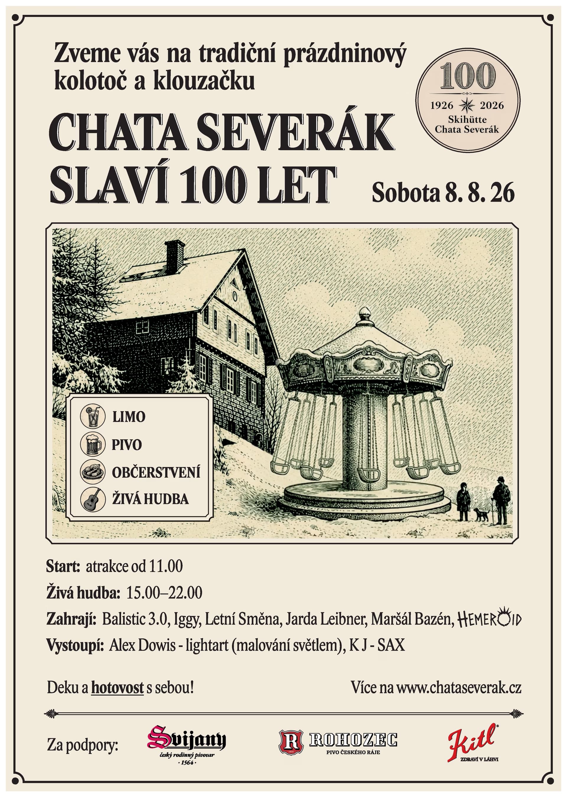 Chata Severák slaví 100 let