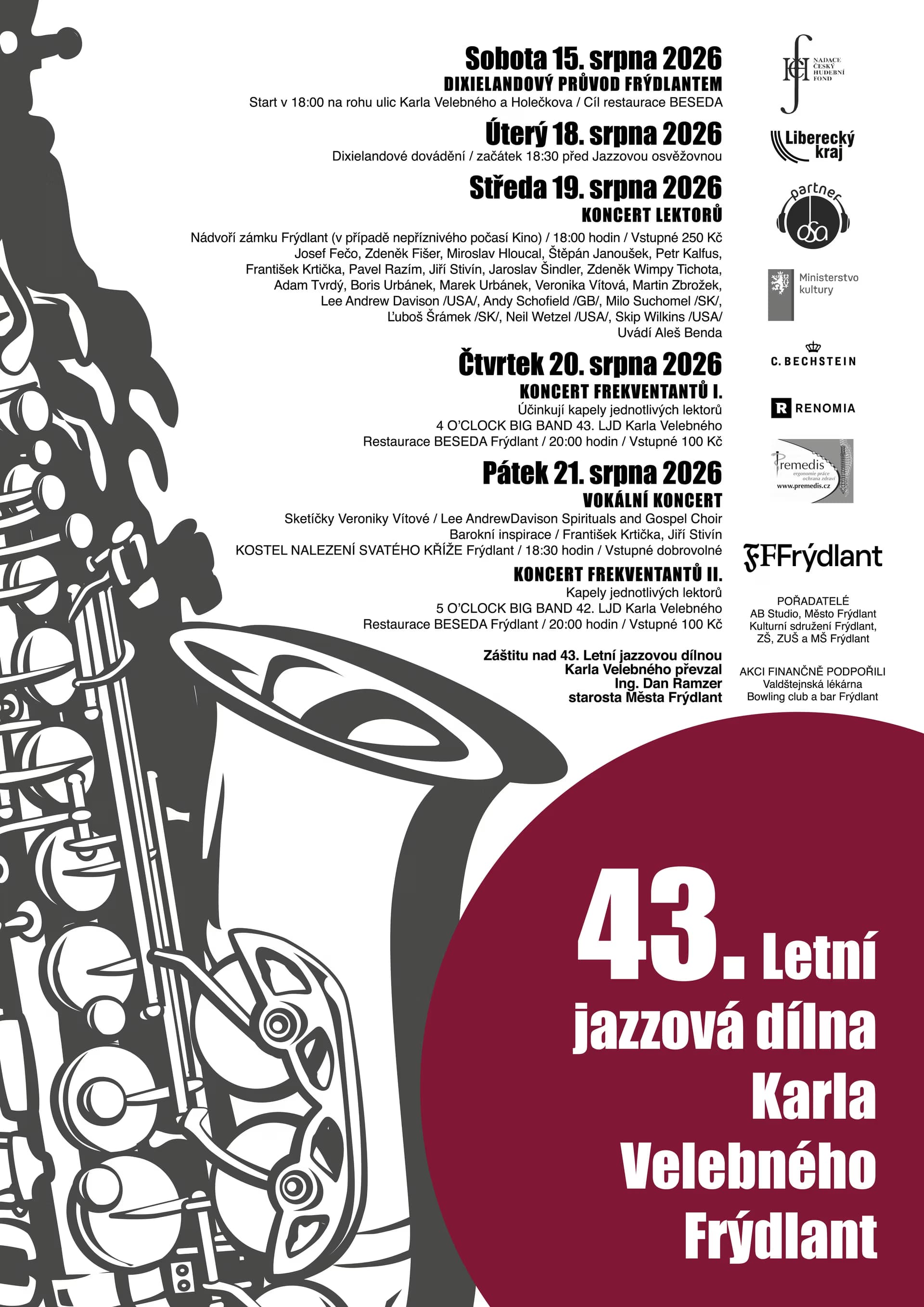 43. Letní jazzová dílna Karla Velebného Frýdlant