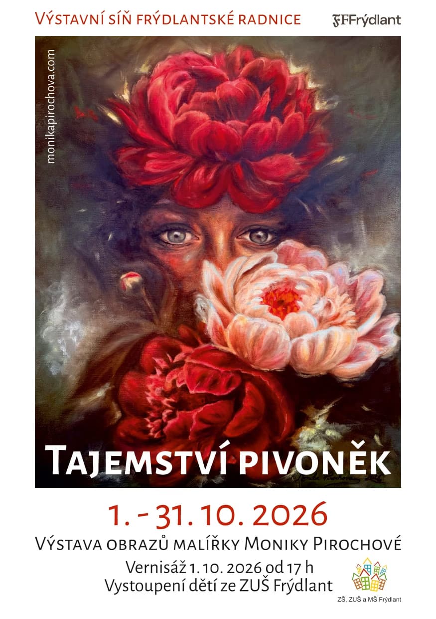 Tajemství pivoněk – výstava obrazů Moniky Pirochové
