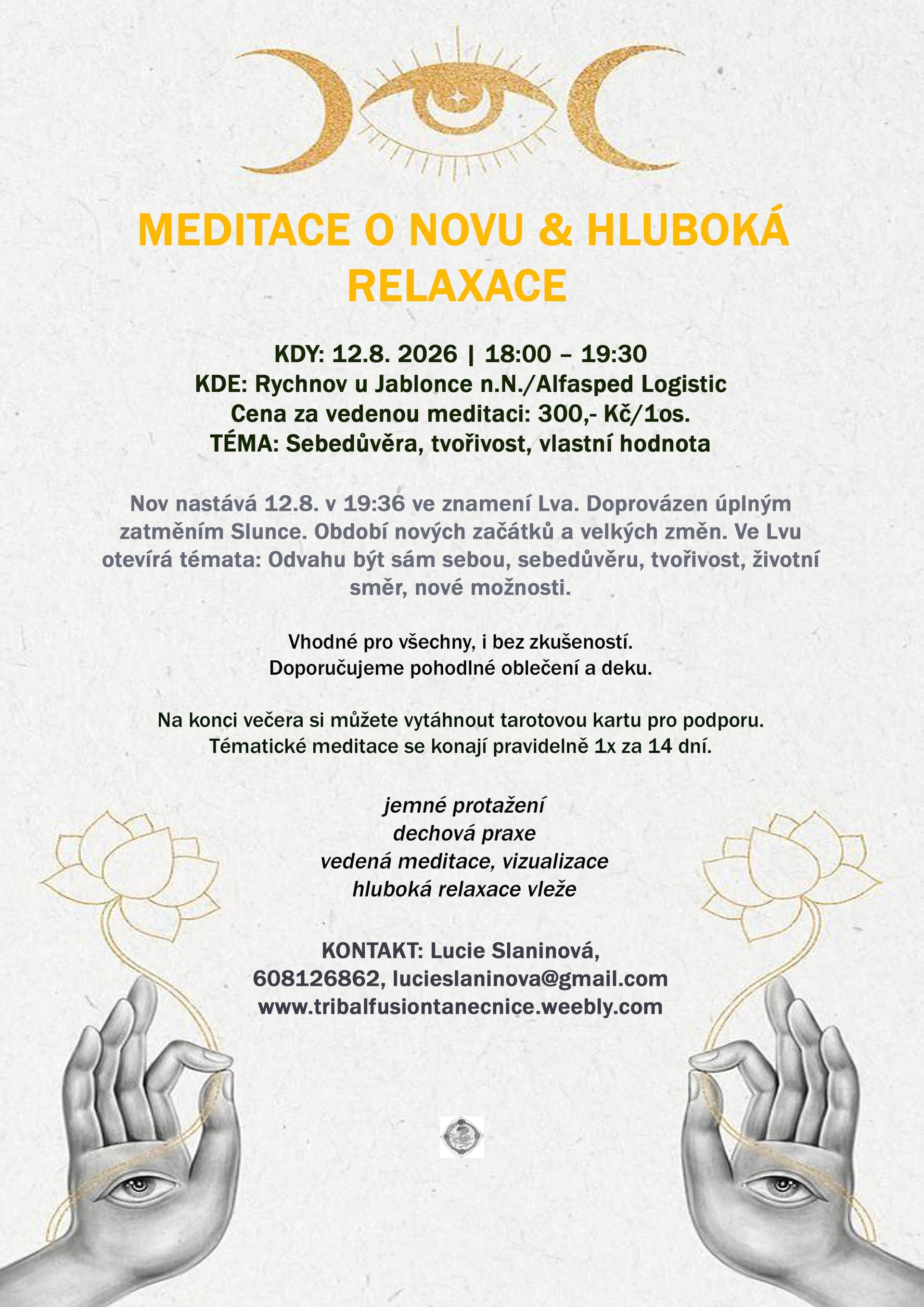 NOVOLUNÍ VE LVU & ÚPLNÉ ZATMĚNÍ SLUNCE