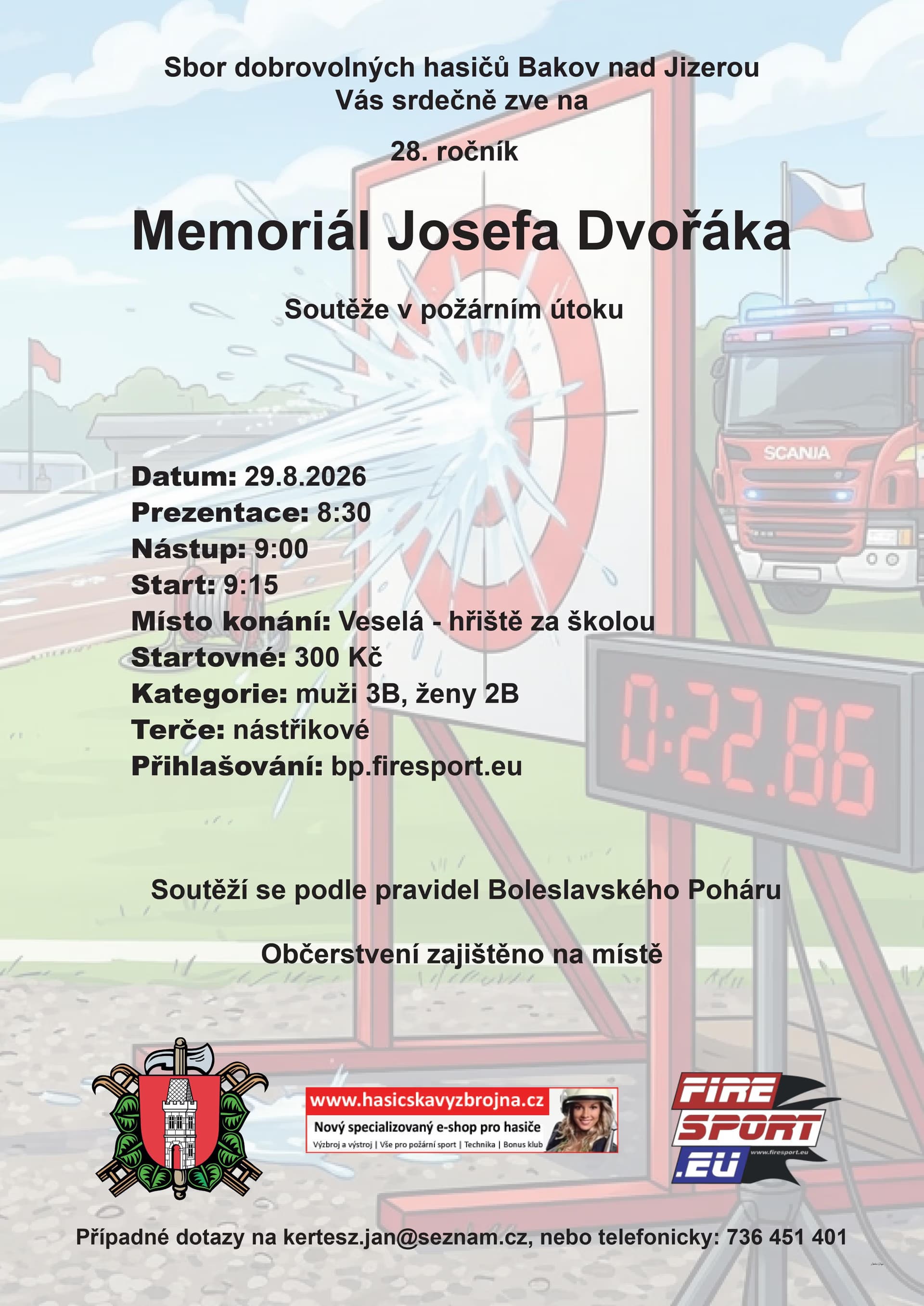 Memoriál Josefa Dvořáka – soutěž v požárním útoku