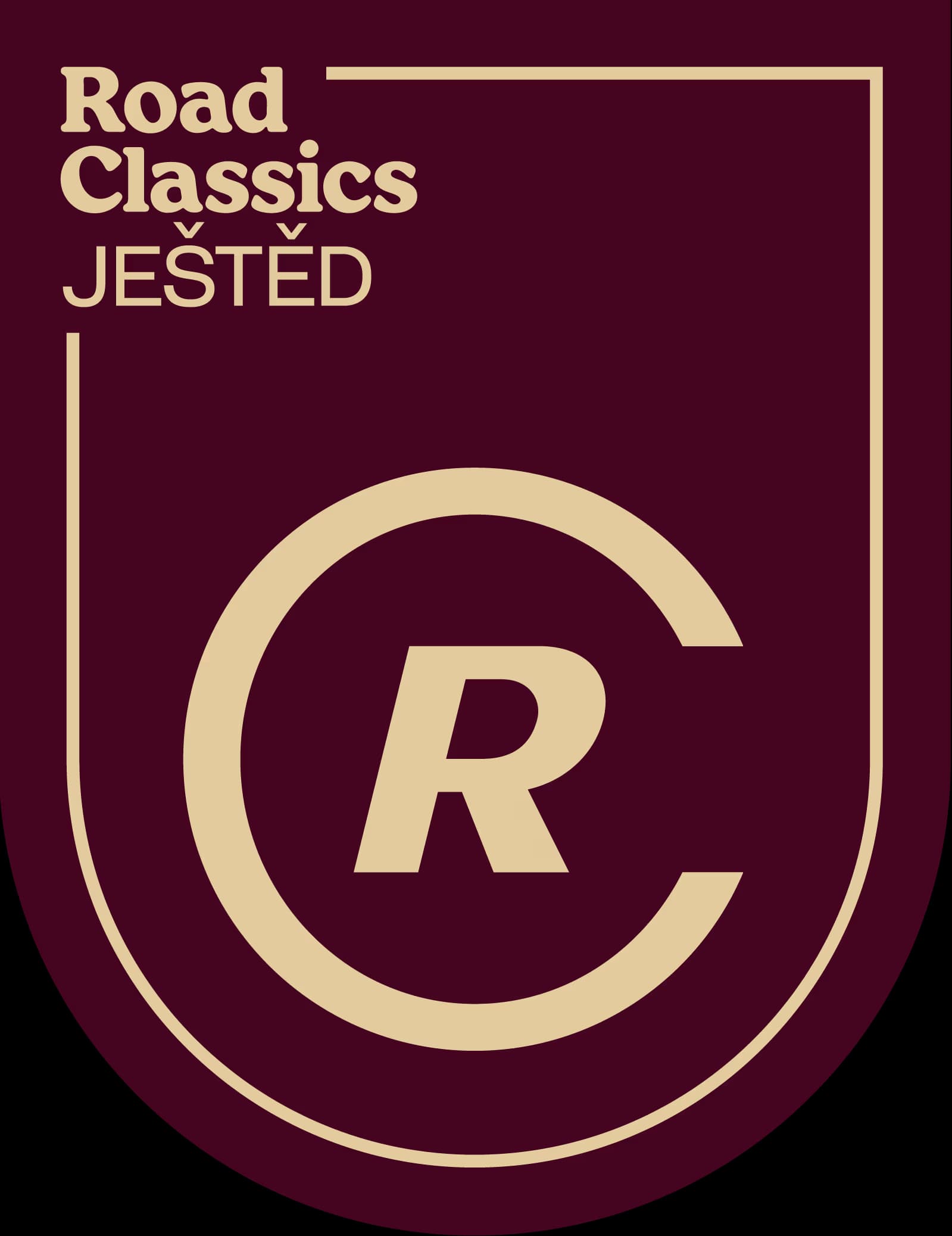 Graphic logo featuring the text Road Classics JEŠTĚD and a stylized letter R inside a circle.