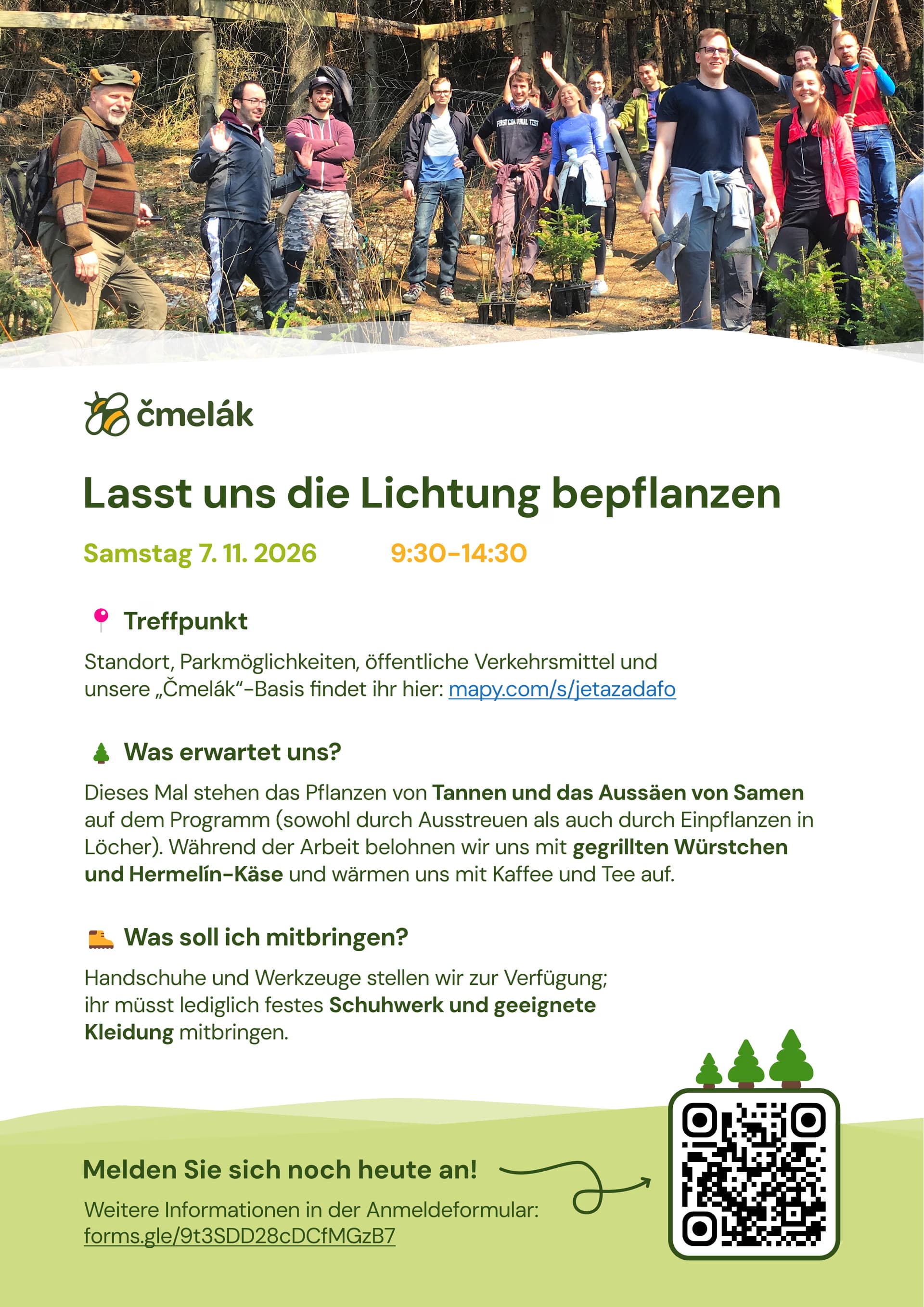 Lasst uns die Lichtung bepflanzen
